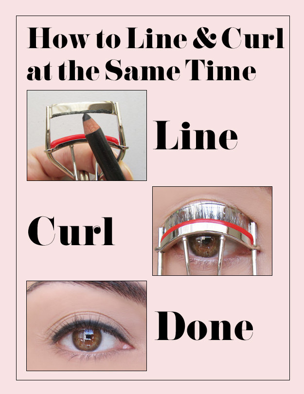 Use Your Lash Curler to Line and Curl at the Same Time. 