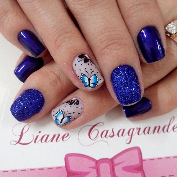 30+ Pretty Butterfly Nail Art Designs - Noted List