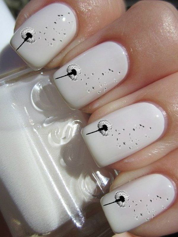 Dandelion Nail Art. 