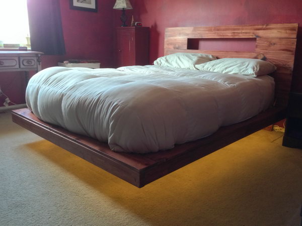 simple bed frame with just mattress