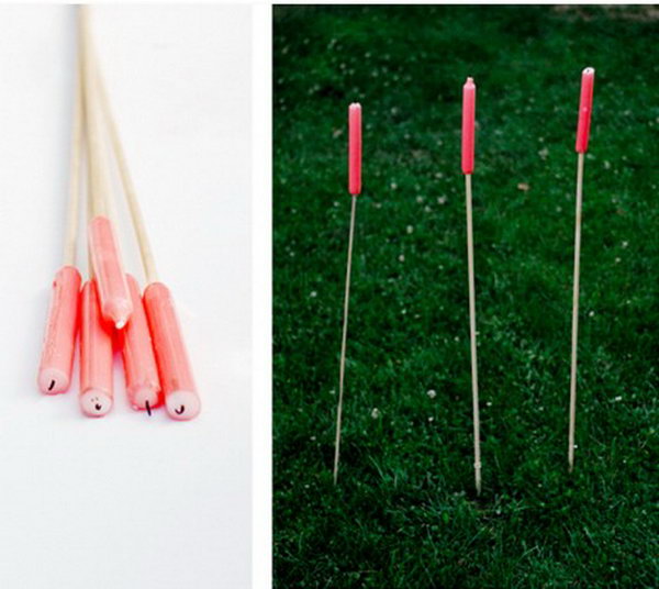 Easy Outdoor Candle Stakes. Get the steps 