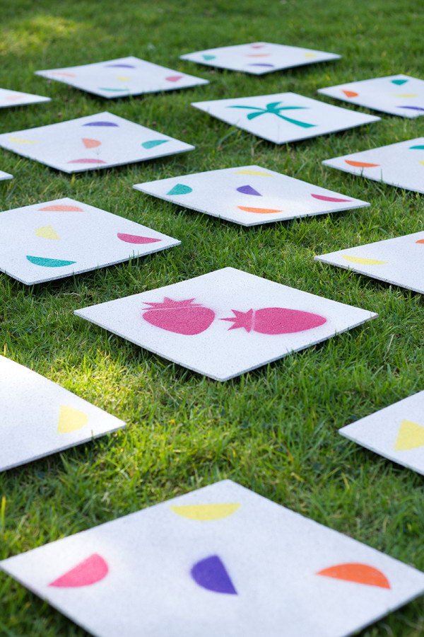 DIY Giant Lawn Matching Game. See the directions 