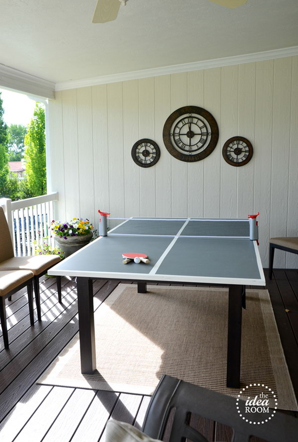 DIY Ping Pong Table. Check out the instructions 