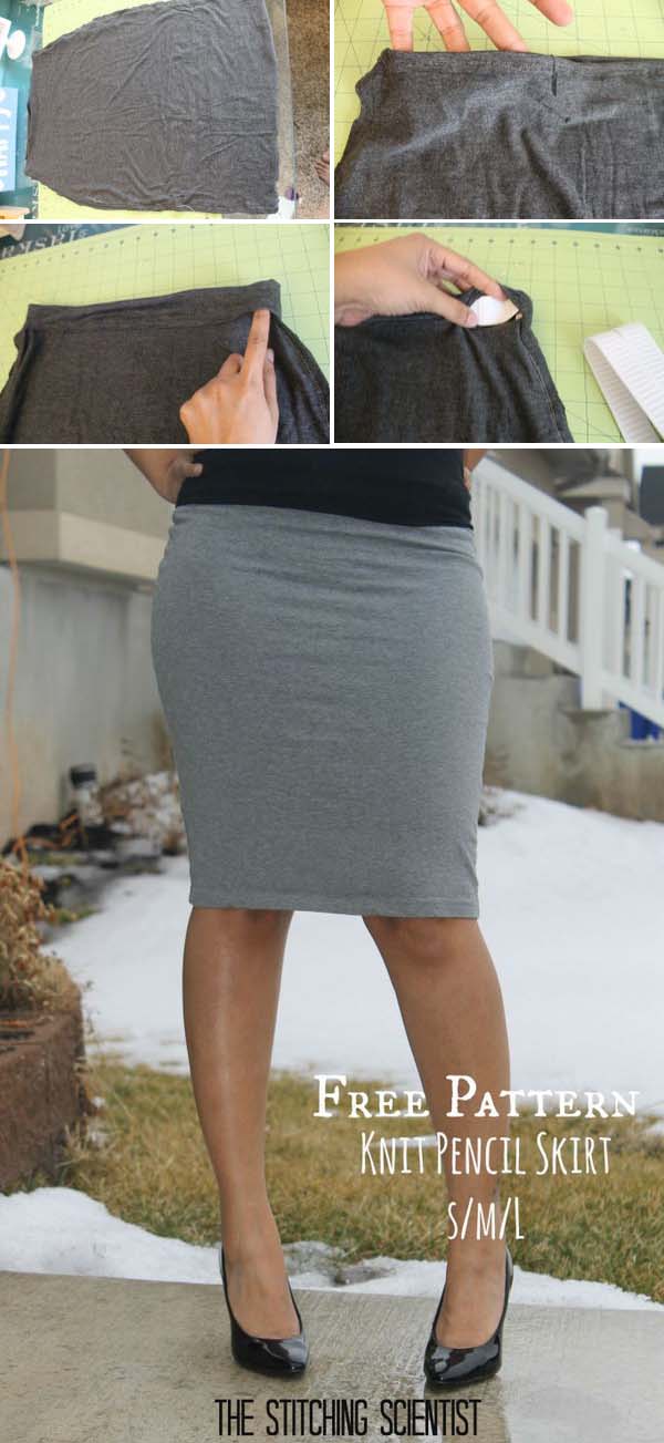 Sexy Knit Pencil Skirt. See the full tutorial 