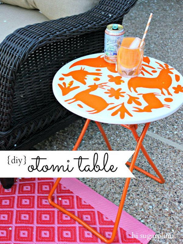 DIY Stencil Patio Table. Get the tutorial 