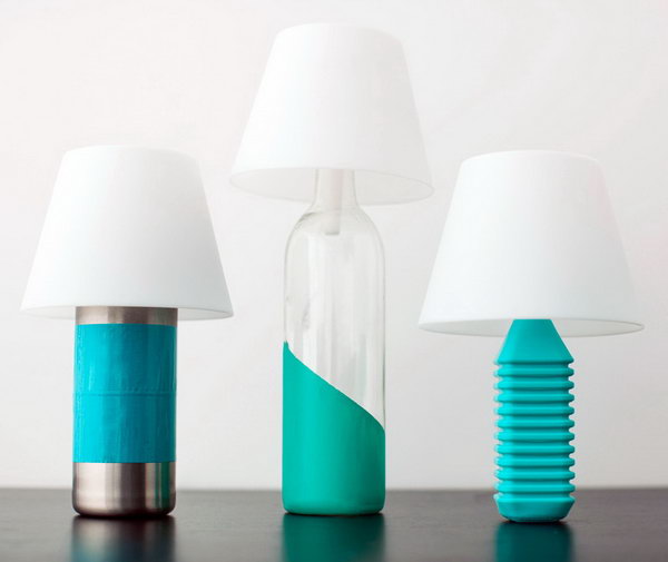 DIY Bottle Lamps. Get the tutorial 