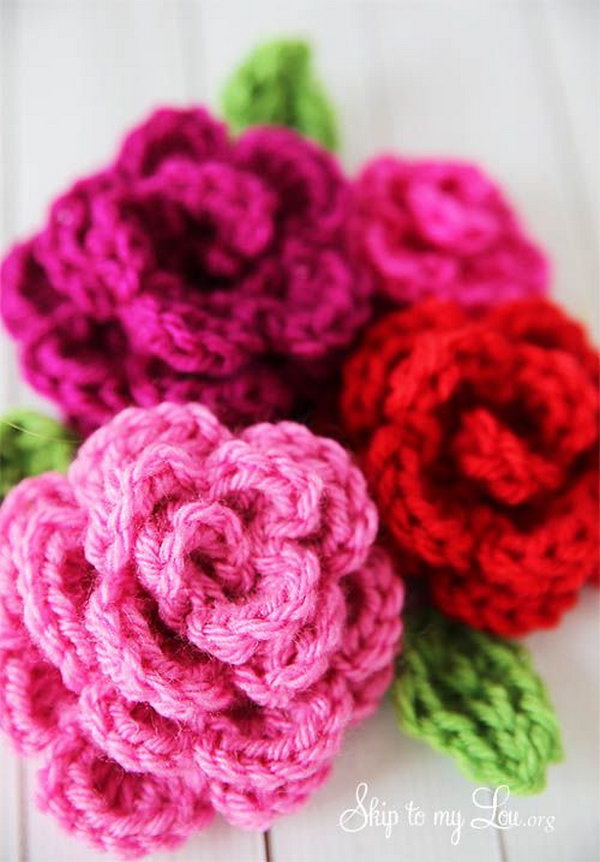 Beautiful Crochet Roses. These roses are quick and easy to crochet and give a beautiful result. 