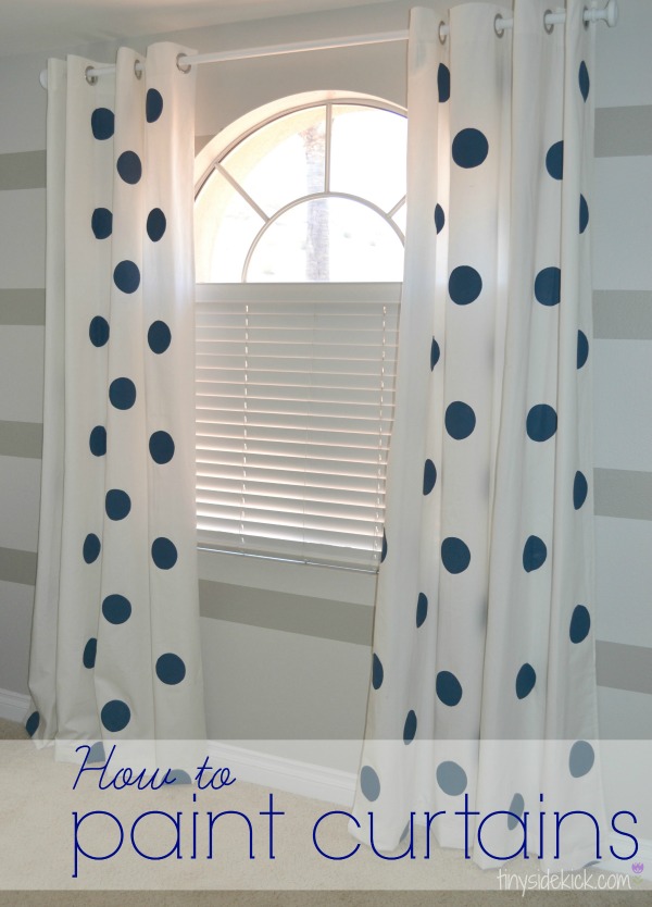 Polka Dots Painted Curtains. Get the tutorial 