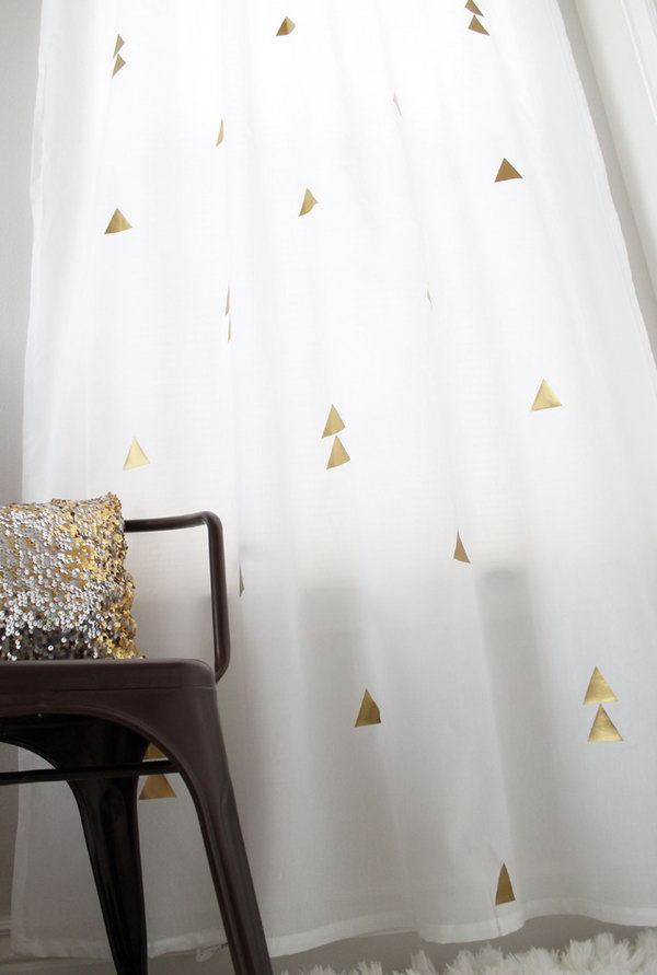 DIY Curtains with Metallic Twist. See more instructions 