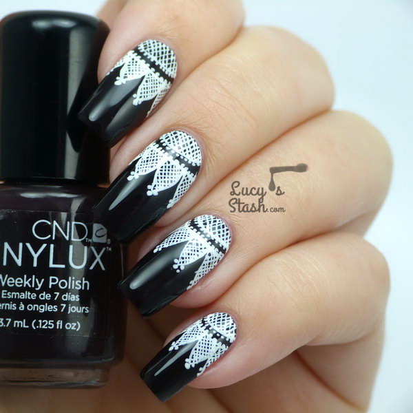Goth Lace Nail Art. See more details 