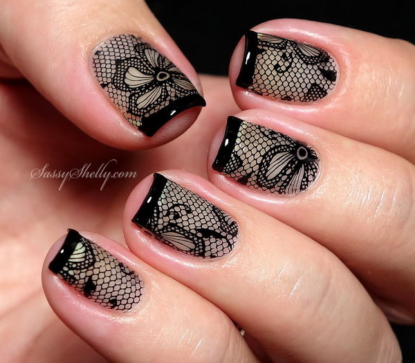 60 Lace Nail Art Designs & Tutorials For You To Get The Fashionable