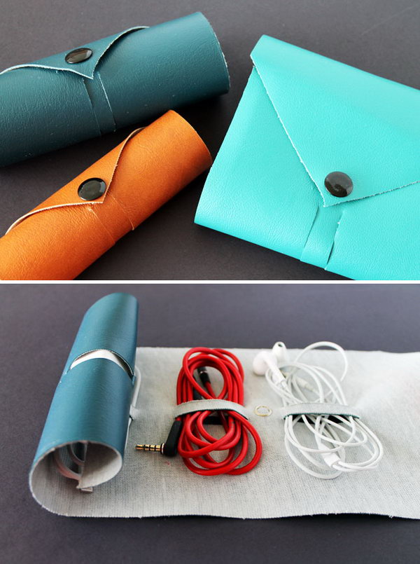 DIY Leather Cord Roll. Get the steps 