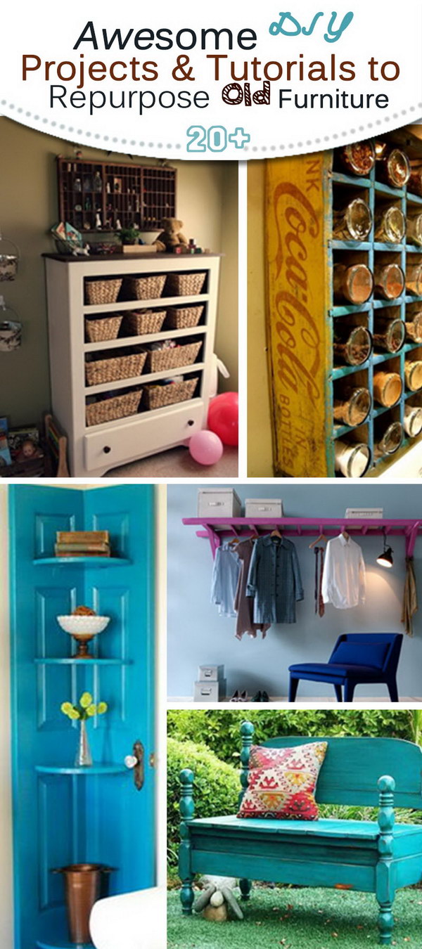 DIY Makeover Projects & Tutorials to Repurpose Old Furniture! 