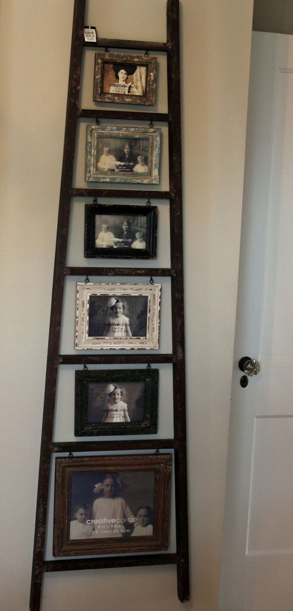 Ladder Picture Display. 