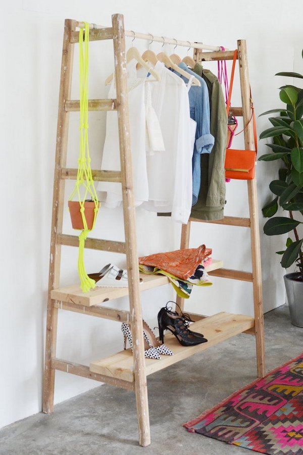 Making a Wardrobe out of a Ladder. 