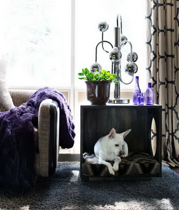 Make a Three Sided Cube Pet Bed and Occasional Table. 