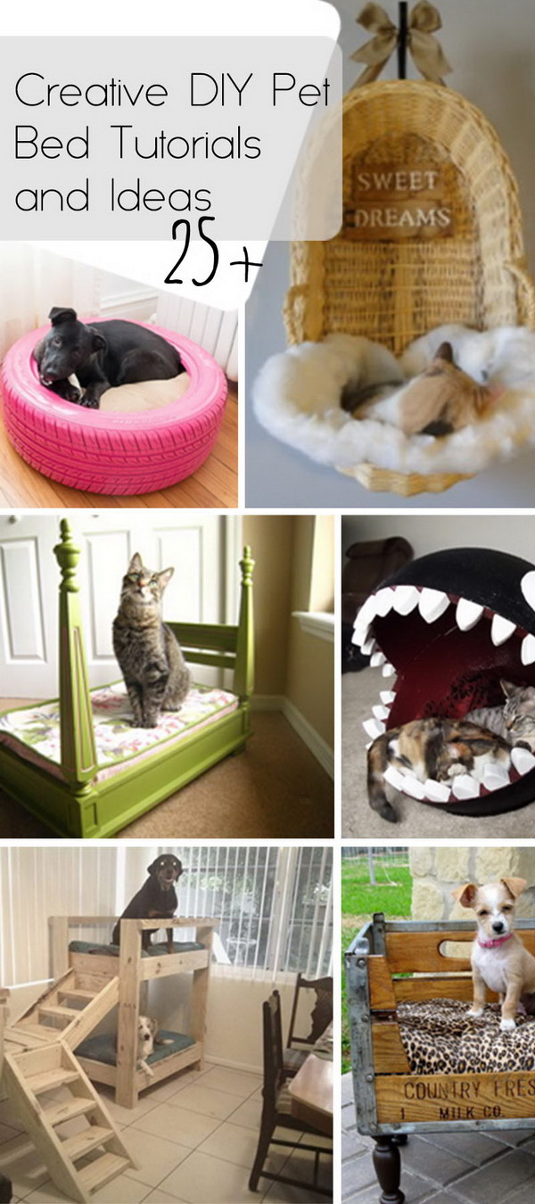 Creative DIY Pet Bed Tutorials and Ideas! 