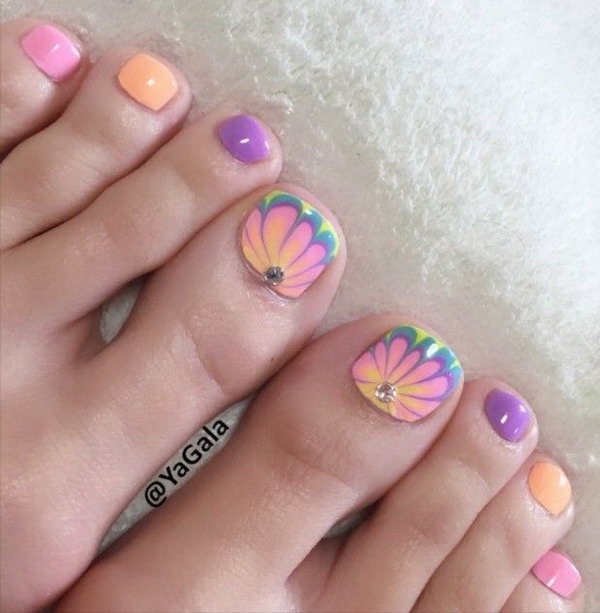 60 Cute & Pretty Toe Nail Art Designs - Noted List