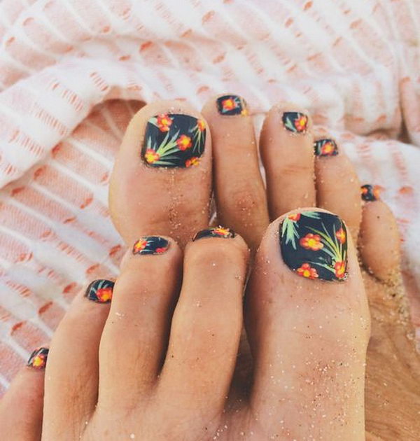 60 Cute & Pretty Toe Nail Art Designs - Noted List