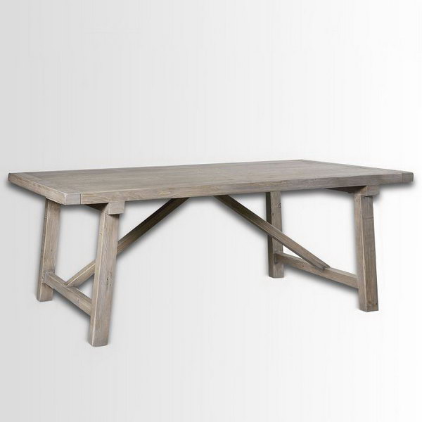 Wooden Truss Dining Table. 