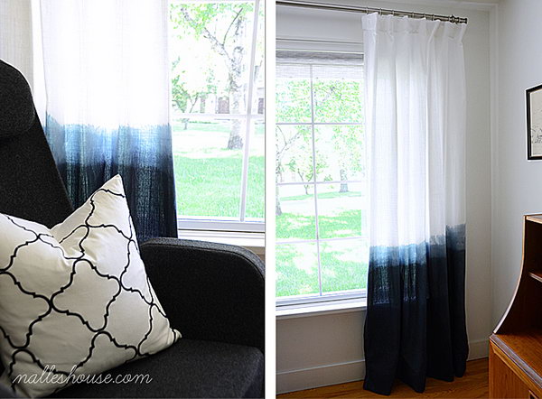 Dip Dyed Curtains. See the tutorial 