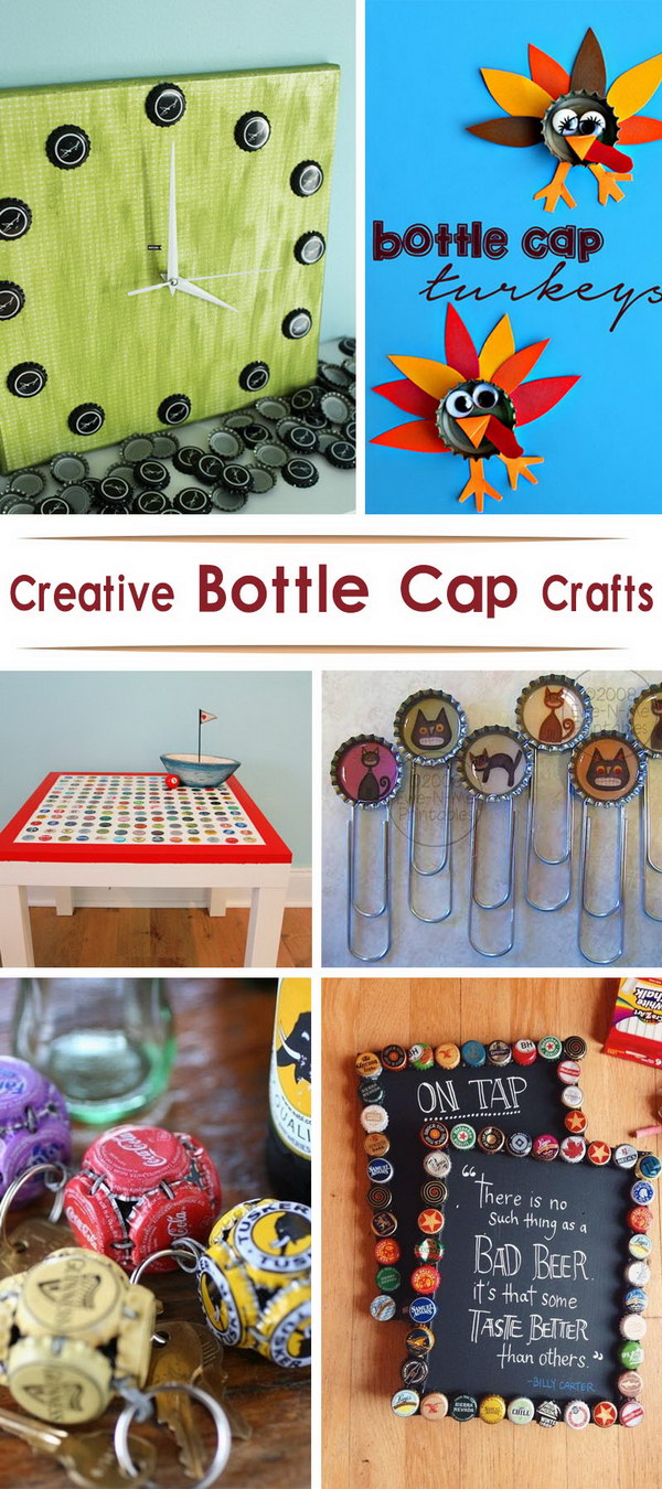 Lots of Creative Bottle Cap Crafts! 