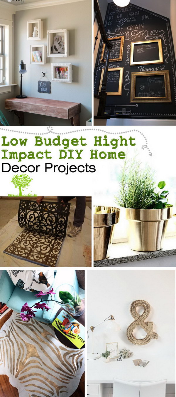 Low Budget Hight Impact DIY Home Decor Projects - Noted List