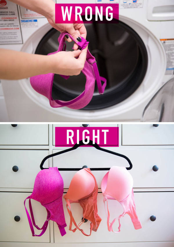 Air Dry Your Bras Instead Of Placing Them In The Dryer. 