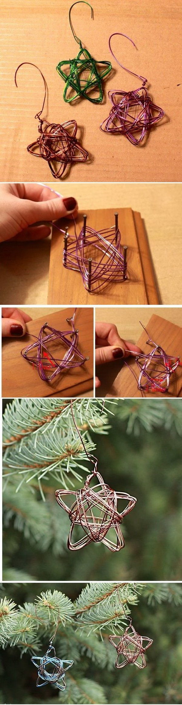 Handmade Star Wire Ornament. 