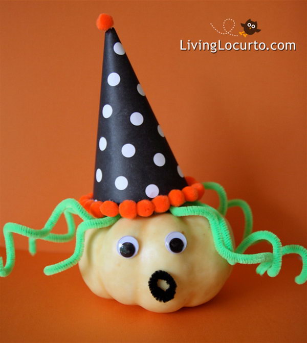 Easy to Make Pumpkin Witch. 