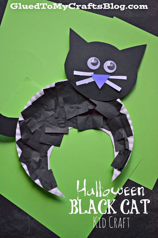 Cute DIY Halloween Black Cat . 