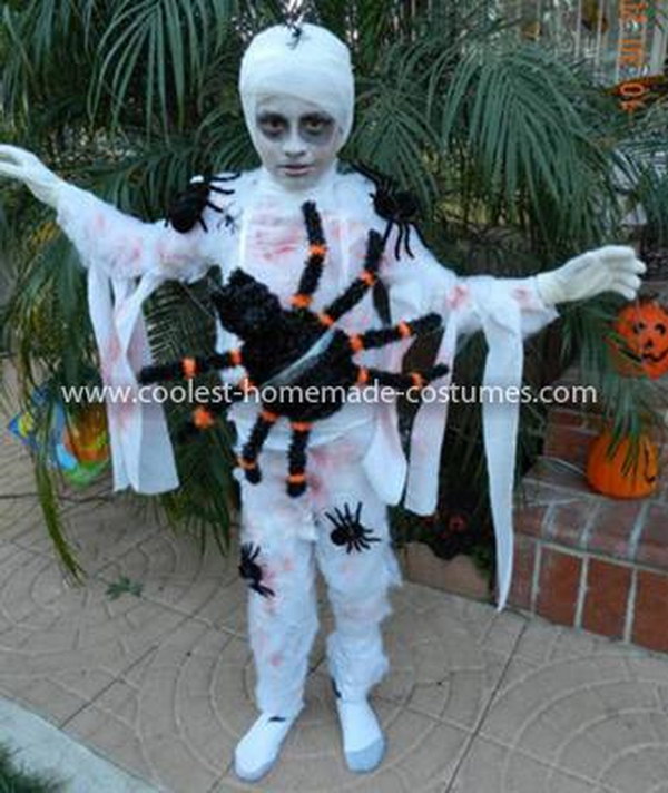 DIY Mummy Spider Webbed Costume 