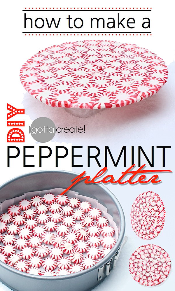 DIY Peppermint Candy Plate. 