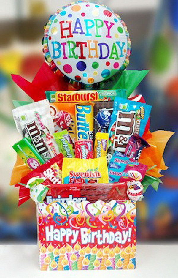 Birthday Bash Candy Basket. 