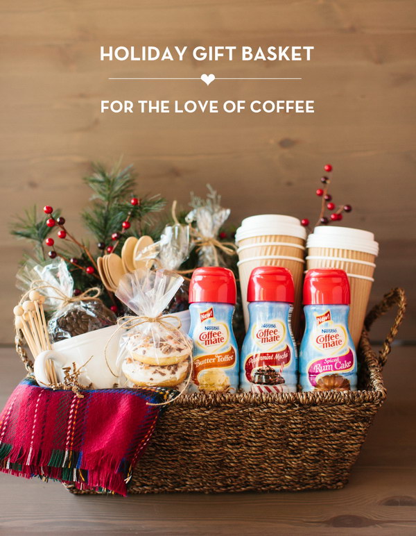Coffee Holiday Gift Basket. Give this amazing coffee gift basket to your neighbor, friend or hostess and share the coffee love! 