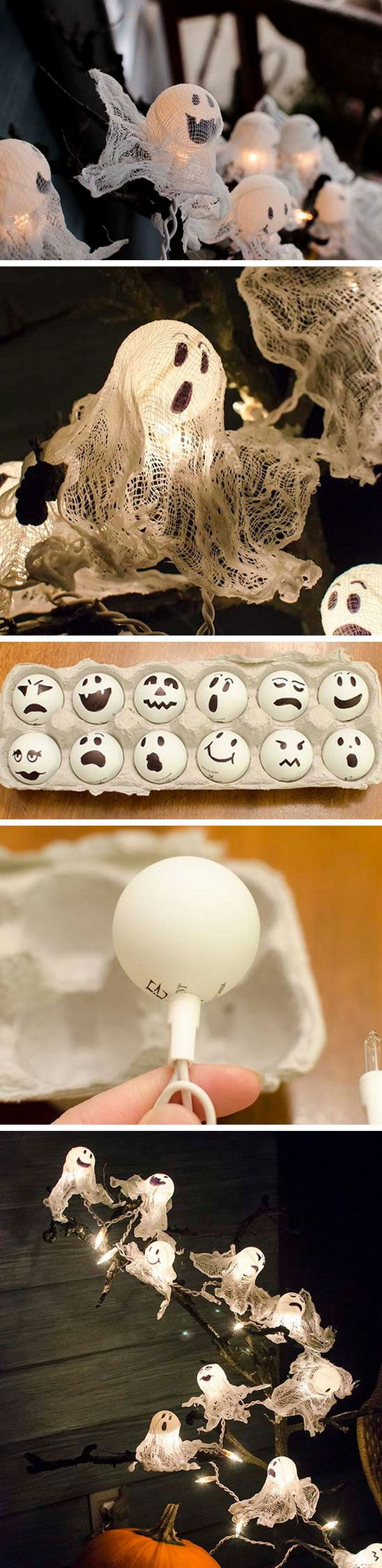 These DIY cute ping pong ball ghost lights are super simple and can be ready just in time for Halloween! 