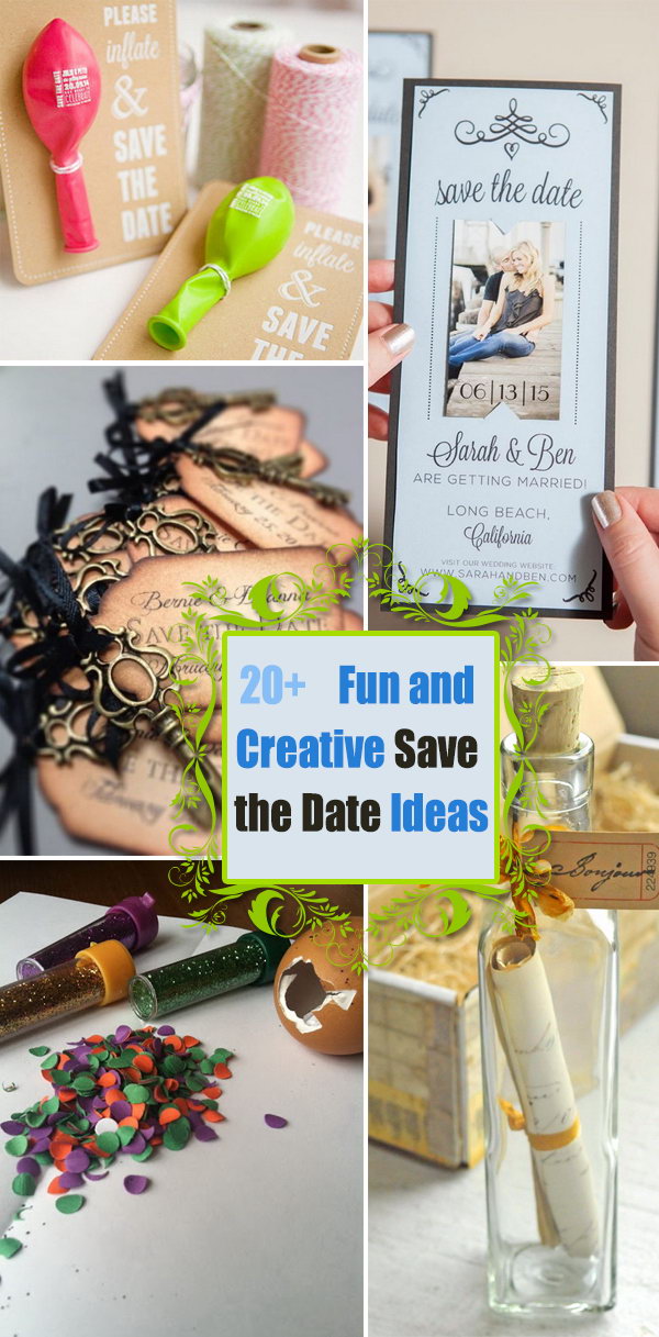 Fun and Creative Save the Date Ideas. 