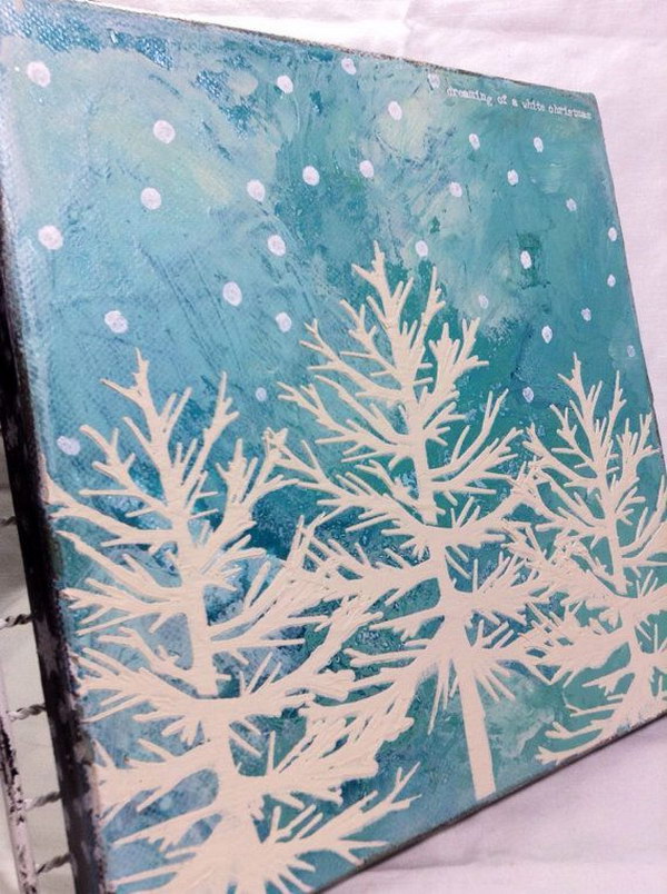 15+ Easy Canvas Painting Ideas for Christmas - Noted List