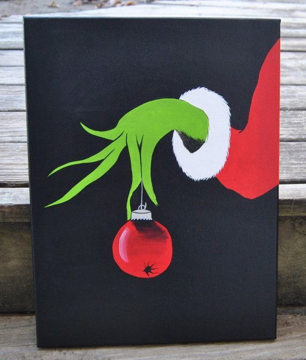 15+ Easy Canvas Painting Ideas for Christmas Noted List