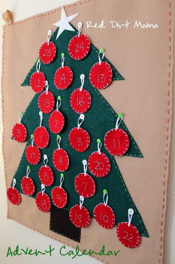 DIY Christmas Countdown Calendar Ideas Tutorials Noted List