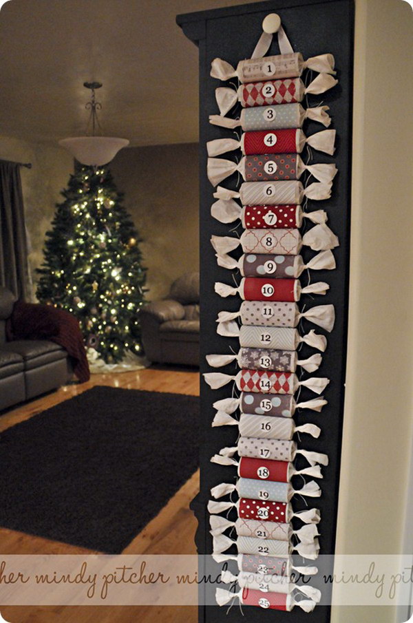 Toilet Paper Roll Advent Calendar. 
