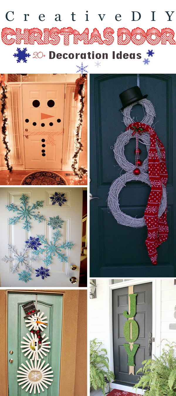 Creative DIY Christmas Door Decoration Ideas! 