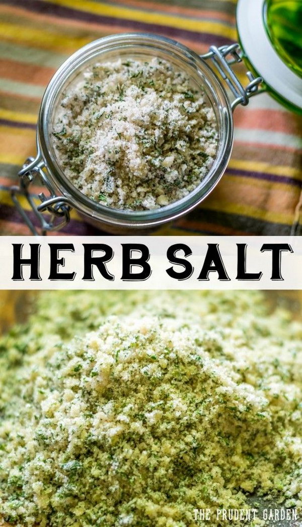 Preserve your herbs by making flavorful herb salts. This makes perfect gifts from the garden. 