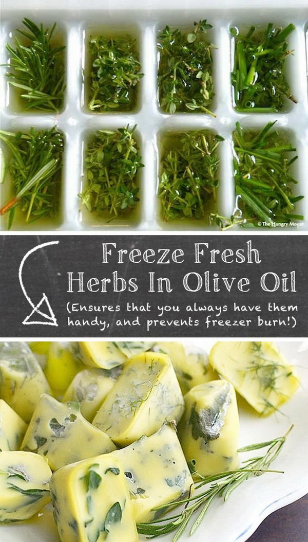 Preserving Fresh Herbs in Olive Oil. 