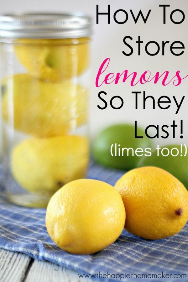 How to Keep Lemons Fresh Longer. 