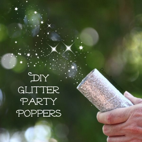 DIY Silver Glitter Party Poppers 