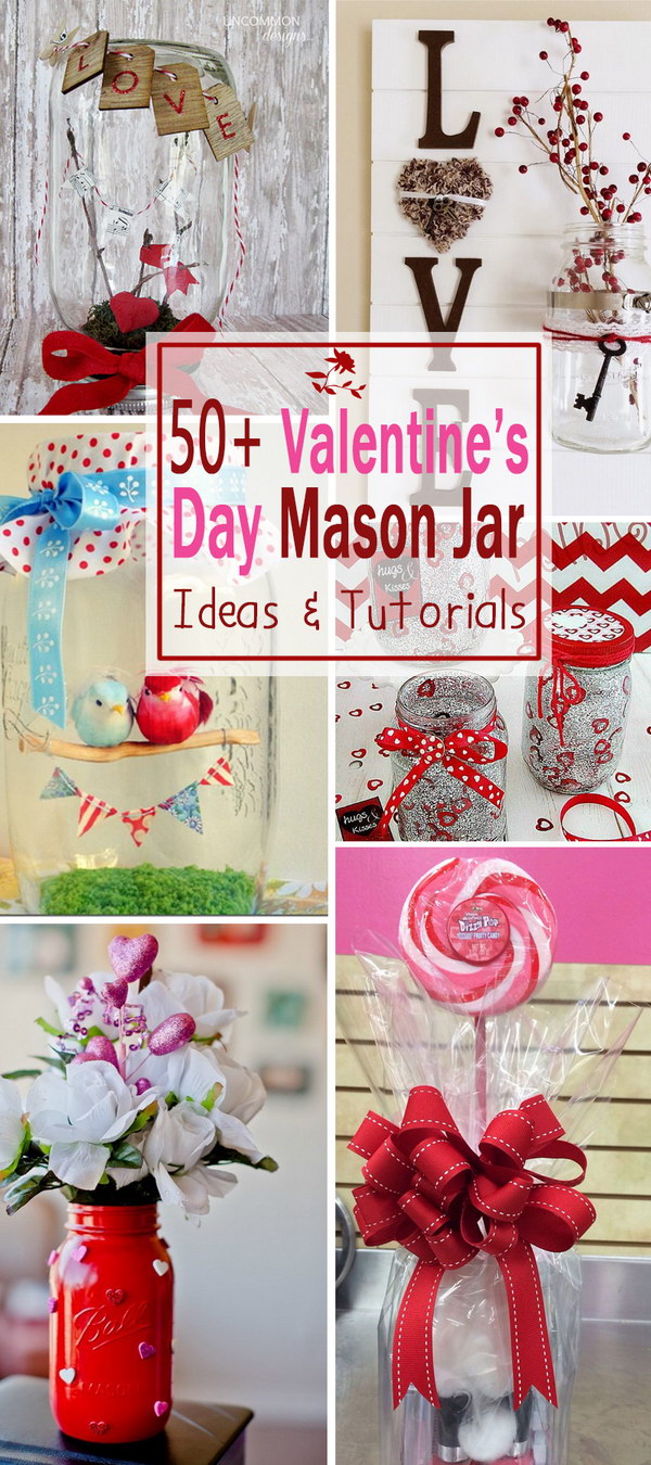 mason jar crafts for valentine's day