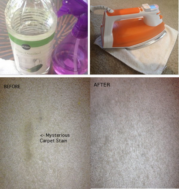 How to Clean Stubborn Carpet Stains with an Iron and Vinegar. 