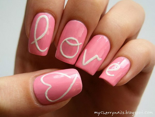 Awesome Valentine Nail Art 