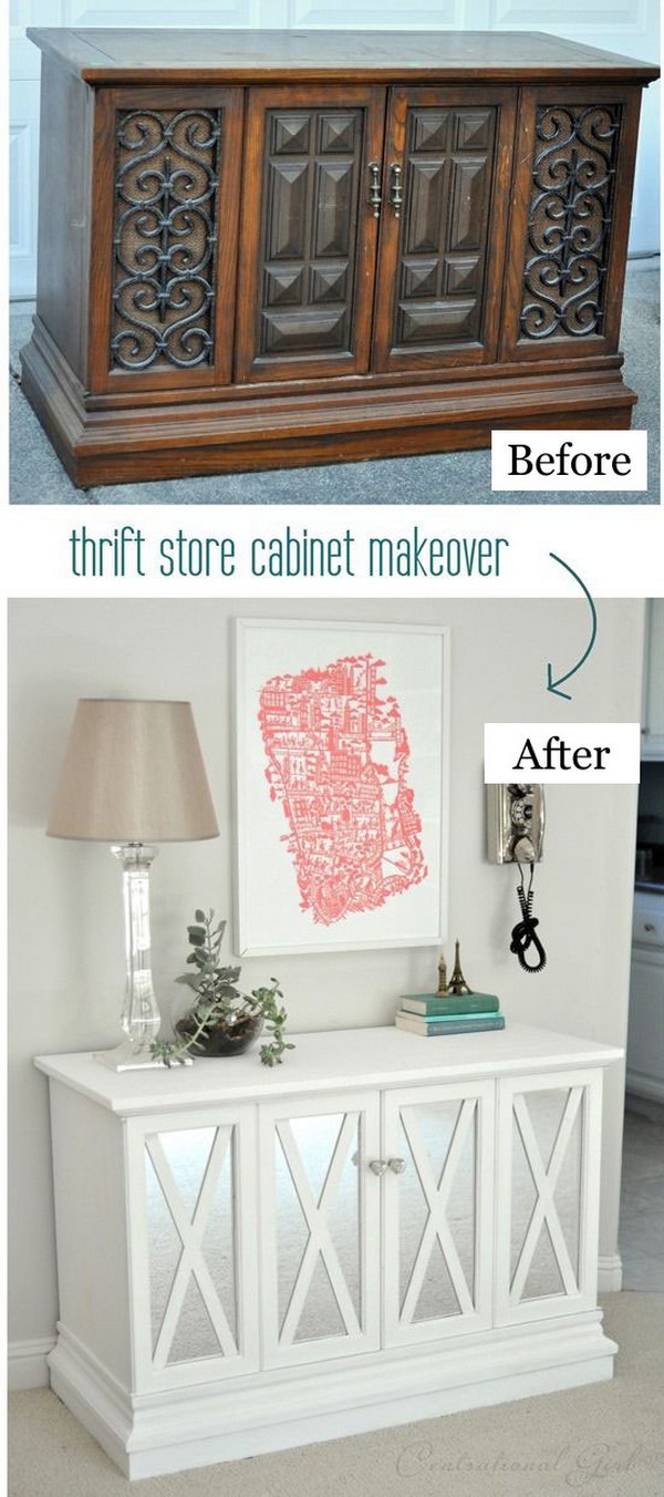 Thrift Store Cabinet Makeover. 